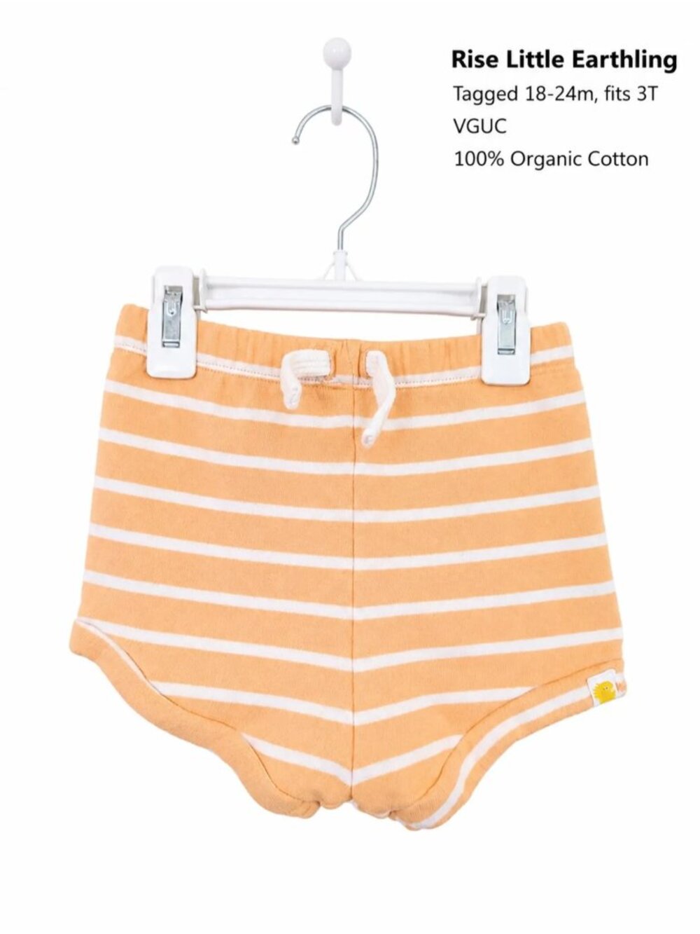 3T Rise Little Earthling Yellow Striped Shorts Baby Clothes